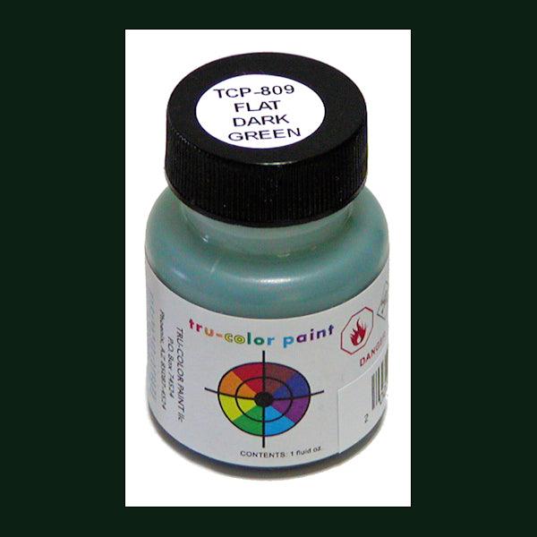 Flat DARK GREEN 1 oz bottle (Paint brush-ready) Tru-Color Paint - Arizona Hobbies LLC