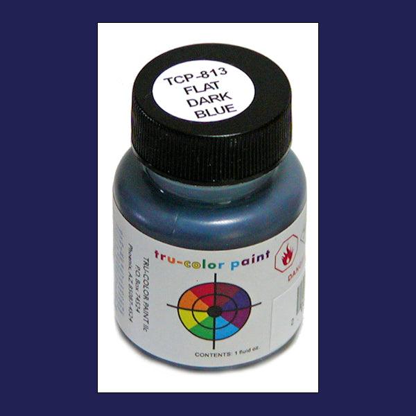 Flat DARK BLUE 1 oz bottle (Paint brush-ready) Tru-Color Paint - Arizona Hobbies LLC
