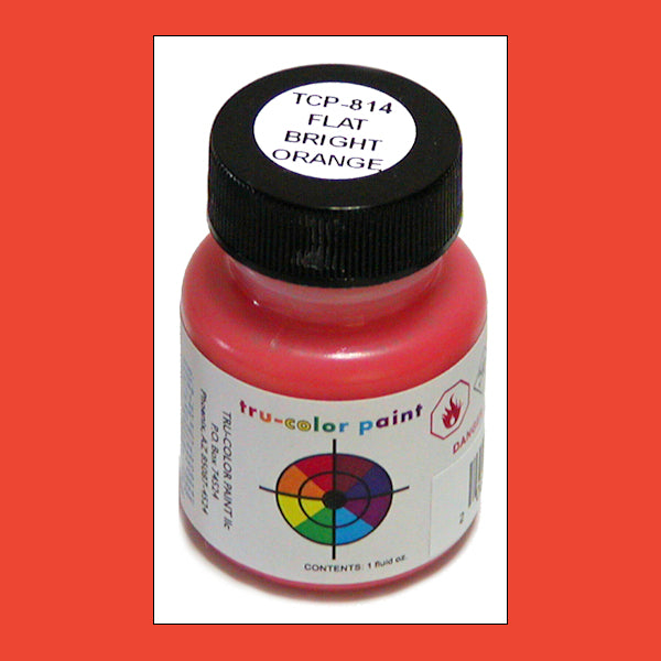 Flat BRIGHT ORANGE 1 oz. bottle (Paint brush-ready) TCP-814-1