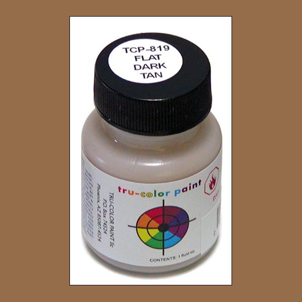 Flat DARK TAN 1 oz bottle (Paint brush-ready) Tru-Color Paint - Arizona Hobbies LLC