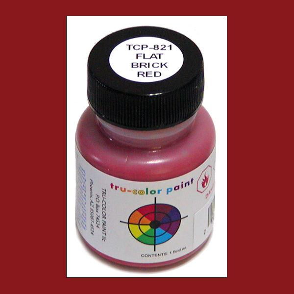 Flat BRICK RED 1 oz bottle (Paint brush-ready) Tru-Color Paint - Arizona Hobbies LLC
