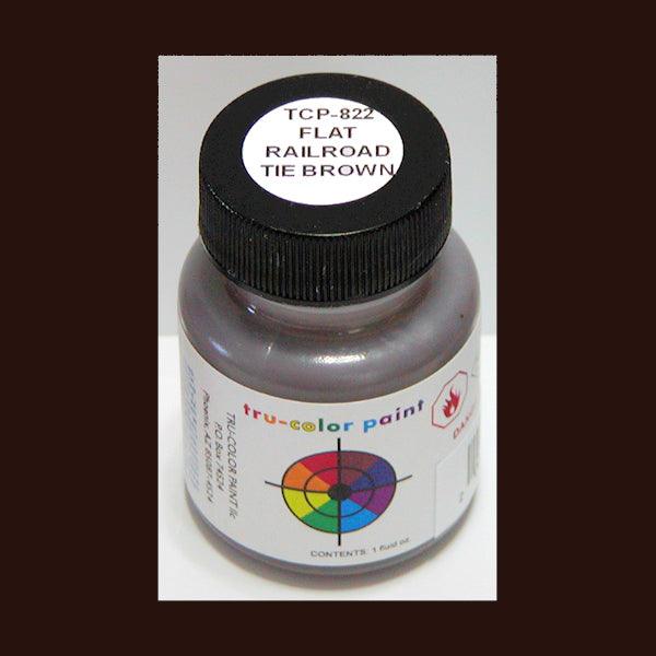 Flat RAILROAD TIE BROWN 1 oz bottle (Paint brush-ready) Tru-Color Paint - Arizona Hobbies LLC