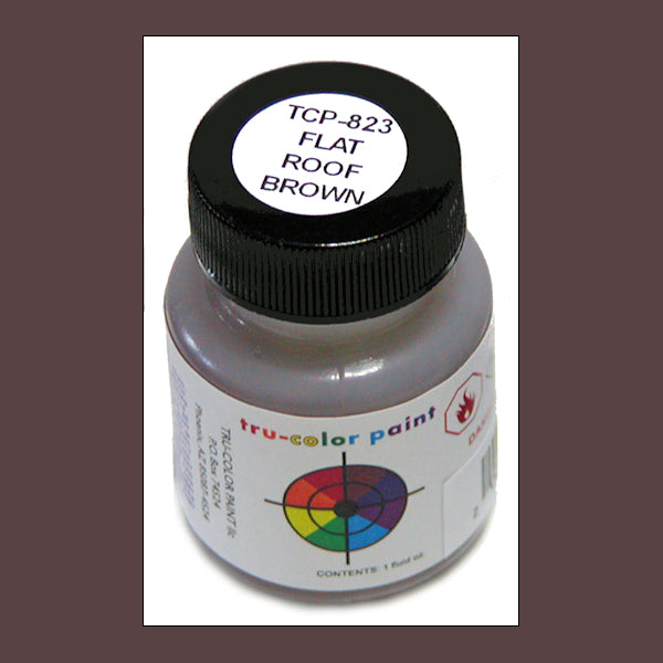 Flat ROOF BROWN 1 oz. bottle (Paint brush-ready) TCP-823-1
