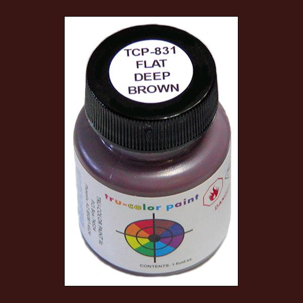 Flat DEEP BROWN 1 oz bottle (Paint brush-ready) Tru-Color Paint - Arizona Hobbies LLC