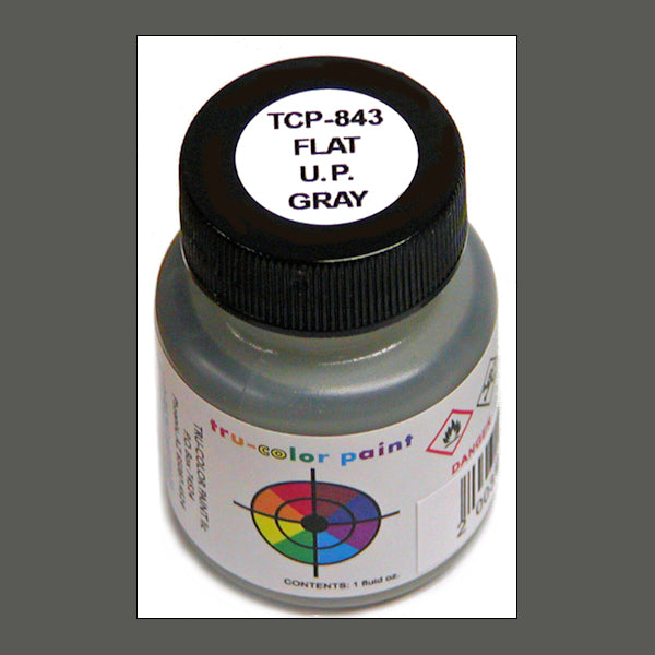 Flat Union Pacific HARBOR MIST GRAY 1 oz. bottle (Paint brush-ready) T TCP-0843-1