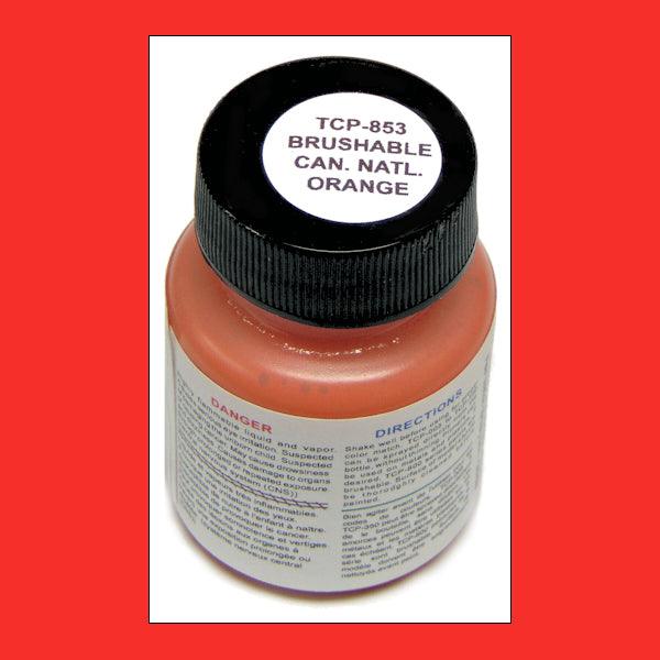 Flat Canadian National ORANGE 1 oz bottle (Paint brush-ready) Tru-Color Paint - Arizona Hobbies LLC