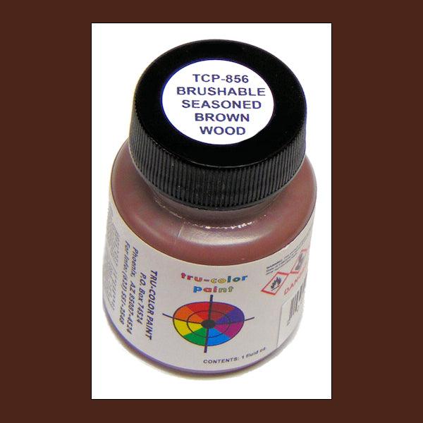 Flat SEASONED BROWN WOOD 1 oz bottle (Paint brush-ready) Tru-Color Paint - Arizona Hobbies LLC