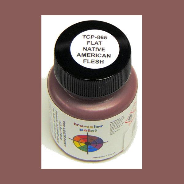 Flat NATIVE AMERICAN FLESH 1 oz bottle (Paint brush-ready) Tru-Color Paint - Arizona Hobbies LLC