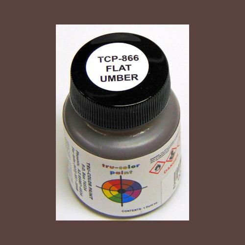 Flat UMBER 1 oz bottle (Paint brush-ready) Tru-Color Paint - Arizona Hobbies LLC