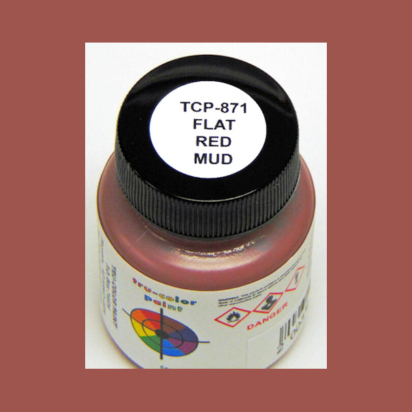 Flat RED MUD 1 oz. bottle (Paint brush-ready) TCP-871-1
