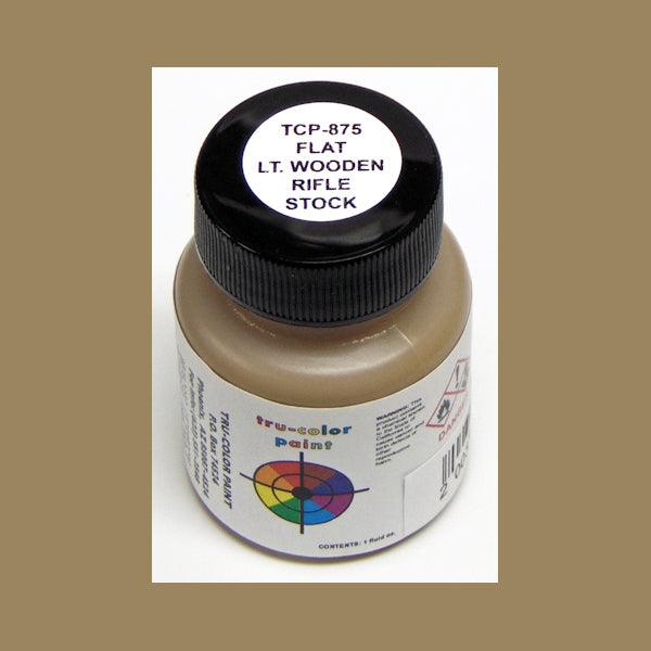 Flat LIGHT WOODEN RIFLE STOCK 1 oz bottle (Paint brush-ready) Tru-Color Paint - Arizona Hobbies LLC