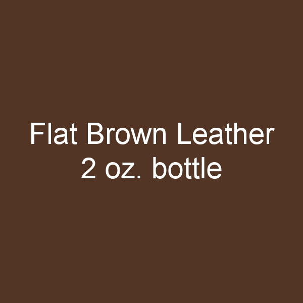 Flat BROWN LEATHER 2 oz. bottle (Paint brush-ready) TCP-878-2