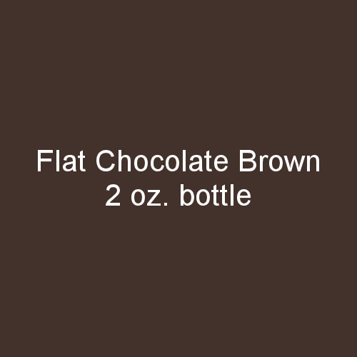 Flat CHOCOLATE BROWN 2 oz. bottle (Paint brush-ready) TCP-880-2
