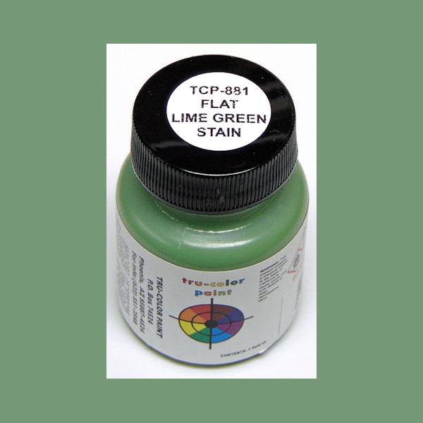 Flat LIME GREEN STAIN 1 oz bottle (Paint brush-ready) Tru-Color Paint - Arizona Hobbies LLC