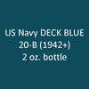 U.S. Navy DECK BLUE 20-B (1942-1945) 2 oz. bottle (Airbrush-ready) tcp-1010-2