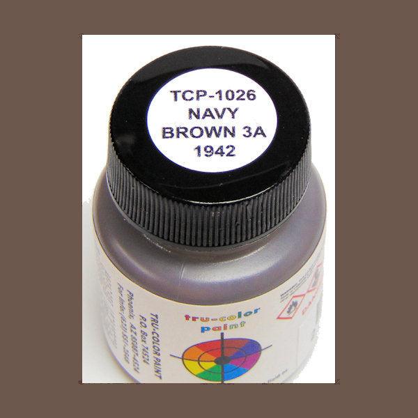 U.S. Navy BROWN 3-A (1941-1942) 1 oz bottle (Airbrush-ready) Tru-Color Paint - Arizona Hobbies LLC