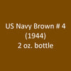 U.S. Navy BROWN No. 4 (1944-1945) 2 oz. bottle (Airbrush-ready) tcp-1035-2