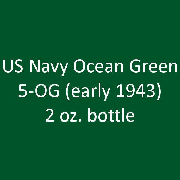 U.S. Navy OCEAN GREEN 5-OG (early 1943) 2 oz bottle (Airbrush-ready) Tru-Color Paint SPECIAL ORDER ONLY - Arizona Hobbies LLC