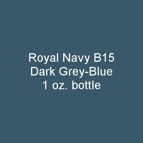 Royal Navy B15 DARK GREY-BLUE 1942-on 1 oz bottle (Airbrush-ready) Tru-Color Paint - Arizona Hobbies LLC