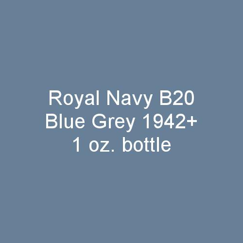 Royal Navy B20 MEDIUM BLUE-GREY 1942-on 1 oz bottle (Airbrush-ready) Tru-Color Paint - Arizona Hobbies LLC