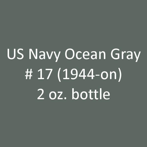 U.S. Navy OCEAN GRAY No. 17 (1944-1945) 2 oz bottle (Airbrush-ready) Tru-Color Paint SPECIAL ORDER ONLY - Arizona Hobbies LLC