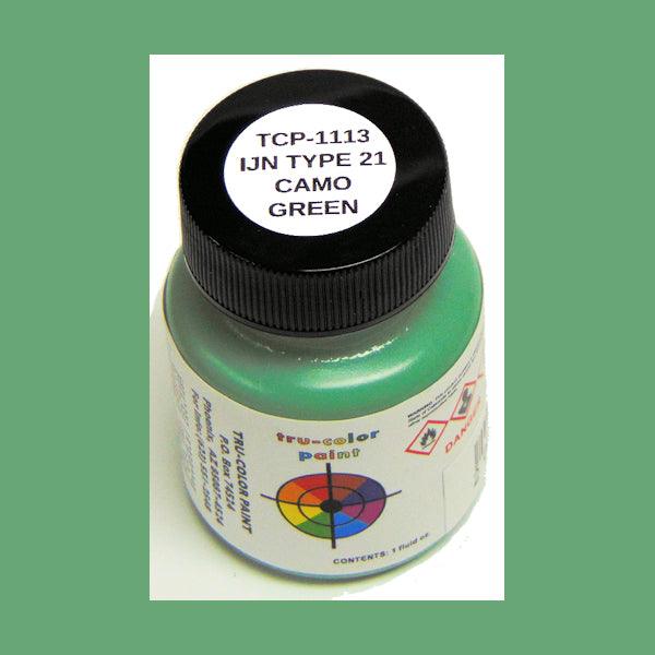 IJN CAMOUFLAGE GREEN TYPE 21 A 1 oz bottle (Airbrush-ready) Tru-Color Paint - Arizona Hobbies LLC