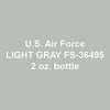 U.S. Air Force LIGHT GRAY FS-36495 2 oz. bottle (Airbrush-ready) tcp-1227-2