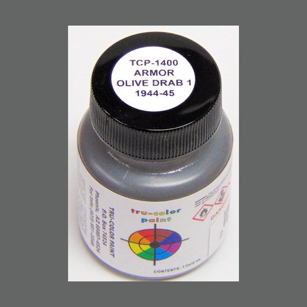 U.S. Army OLIVE DRAB No. 1 (Armor 1944-1945 all theaters) 1 oz bottle (Airbrush-ready) Tru-Color Paint - Arizona Hobbies LLC