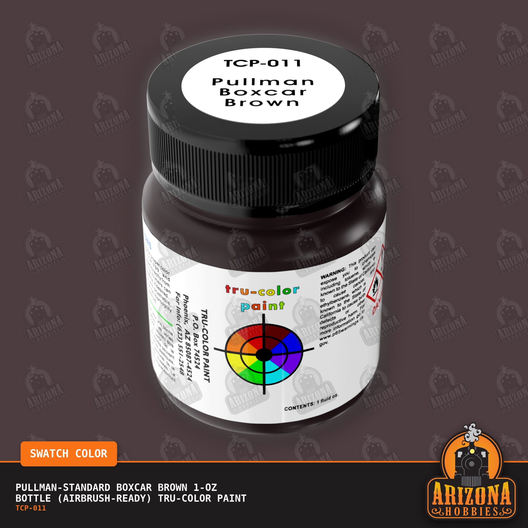 Pullman-Standard BOXCAR BROWN 1-oz bottle (Airbrush-ready) Tru-Color Paint