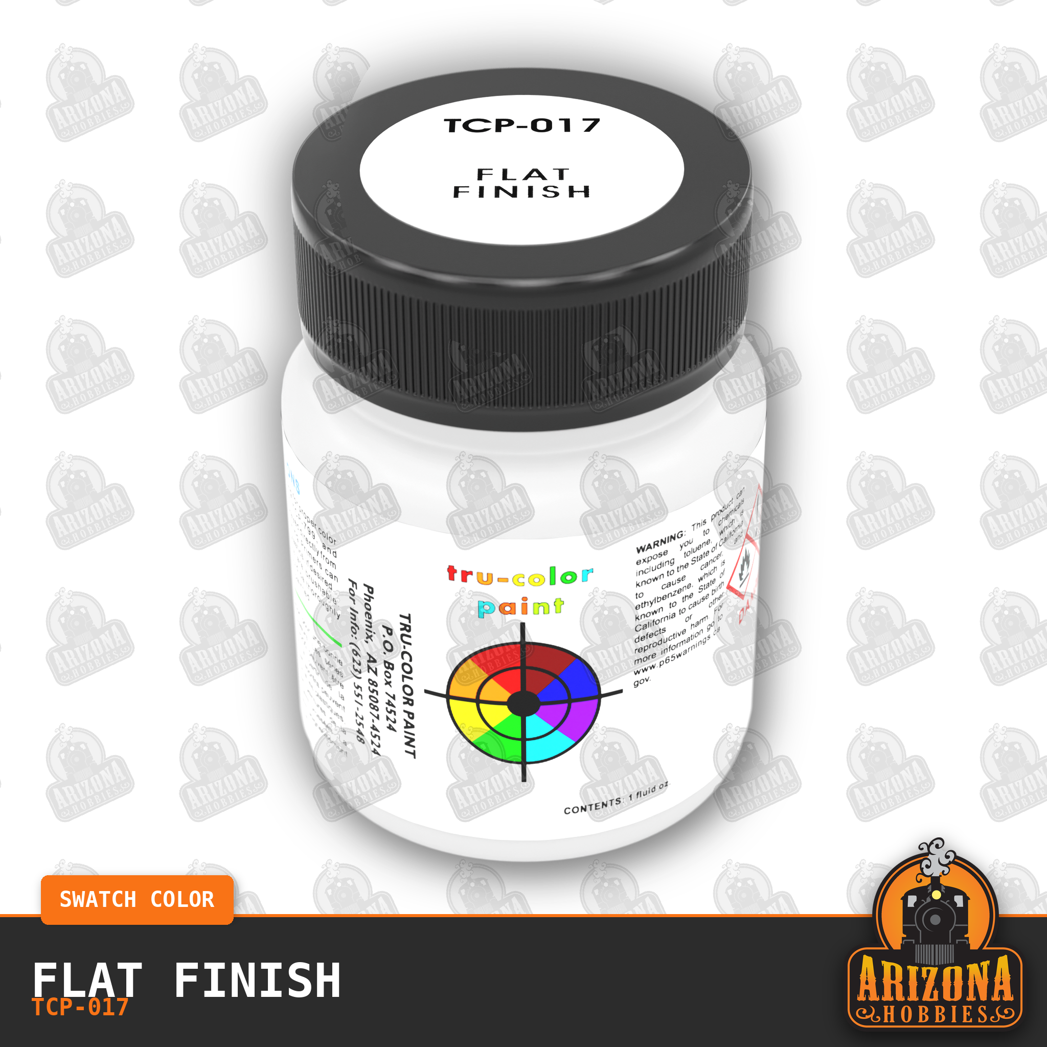 FLAT Finish 1-oz bottle (Airbrush-ready) Tru-Color Paint
