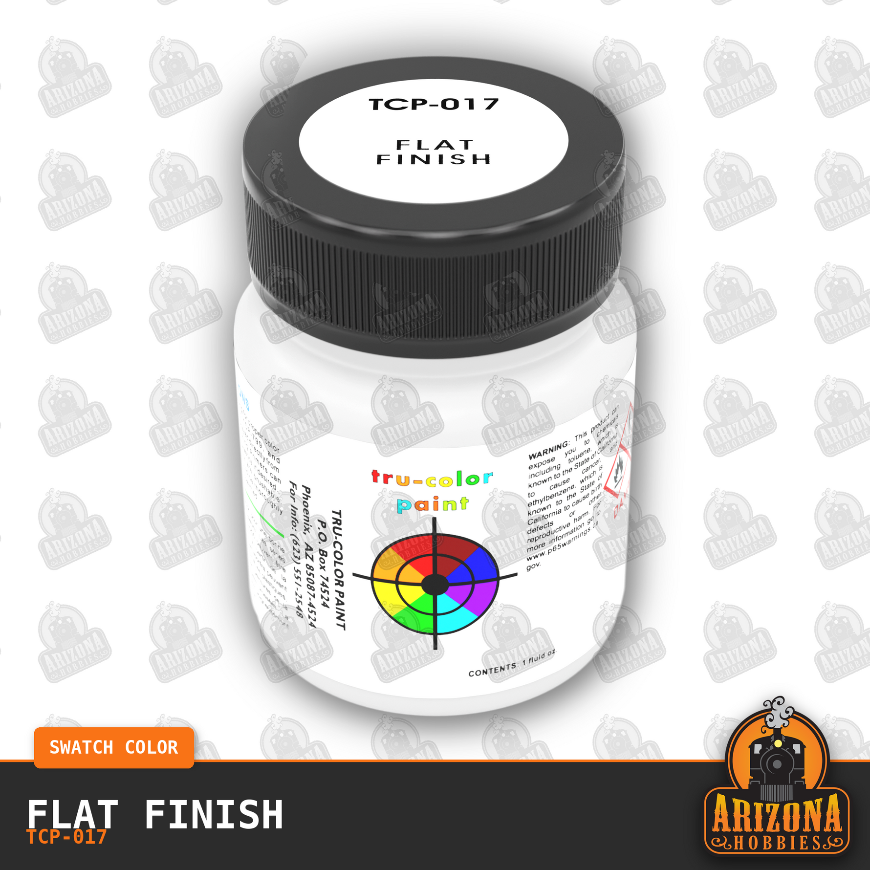 FLAT Finish 1-oz bottle (Airbrush-ready) Tru-Color Paint