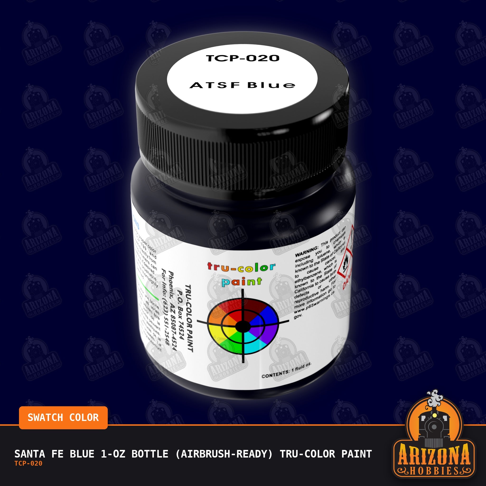 Santa Fe BLUE 1-oz bottle (Airbrush-ready) Tru-Color Paint