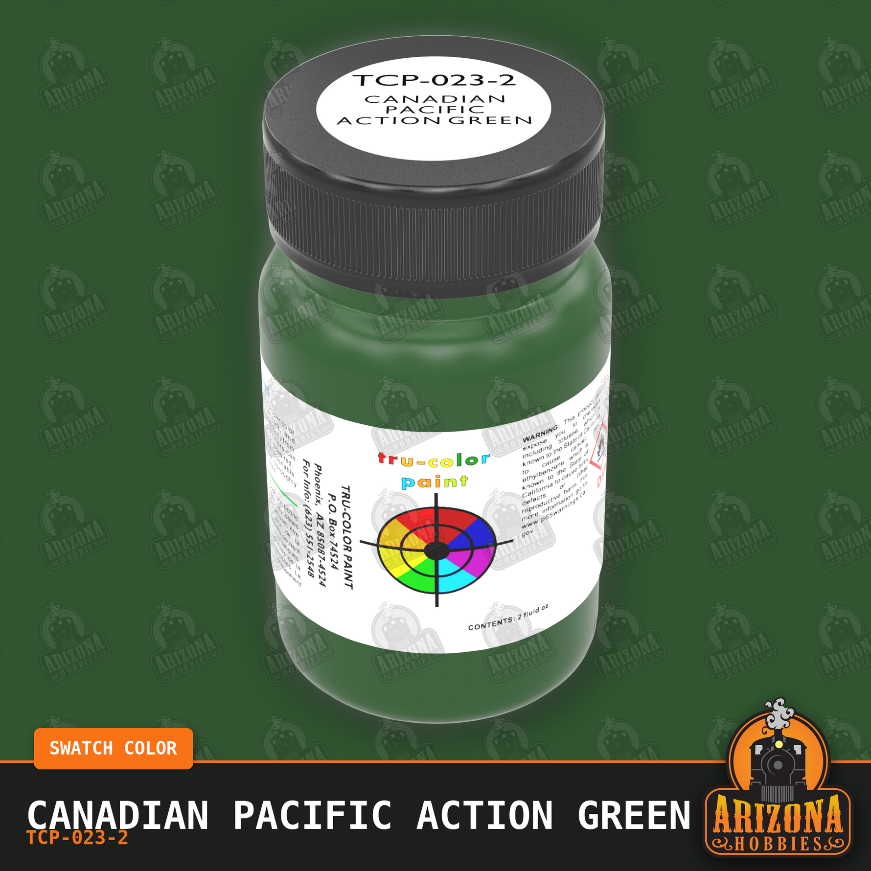 Canadian Pacific ACTION GREEN 2-oz bottle (Air-brush) Tru-Color Paint SPECIAL ORDER ONLY