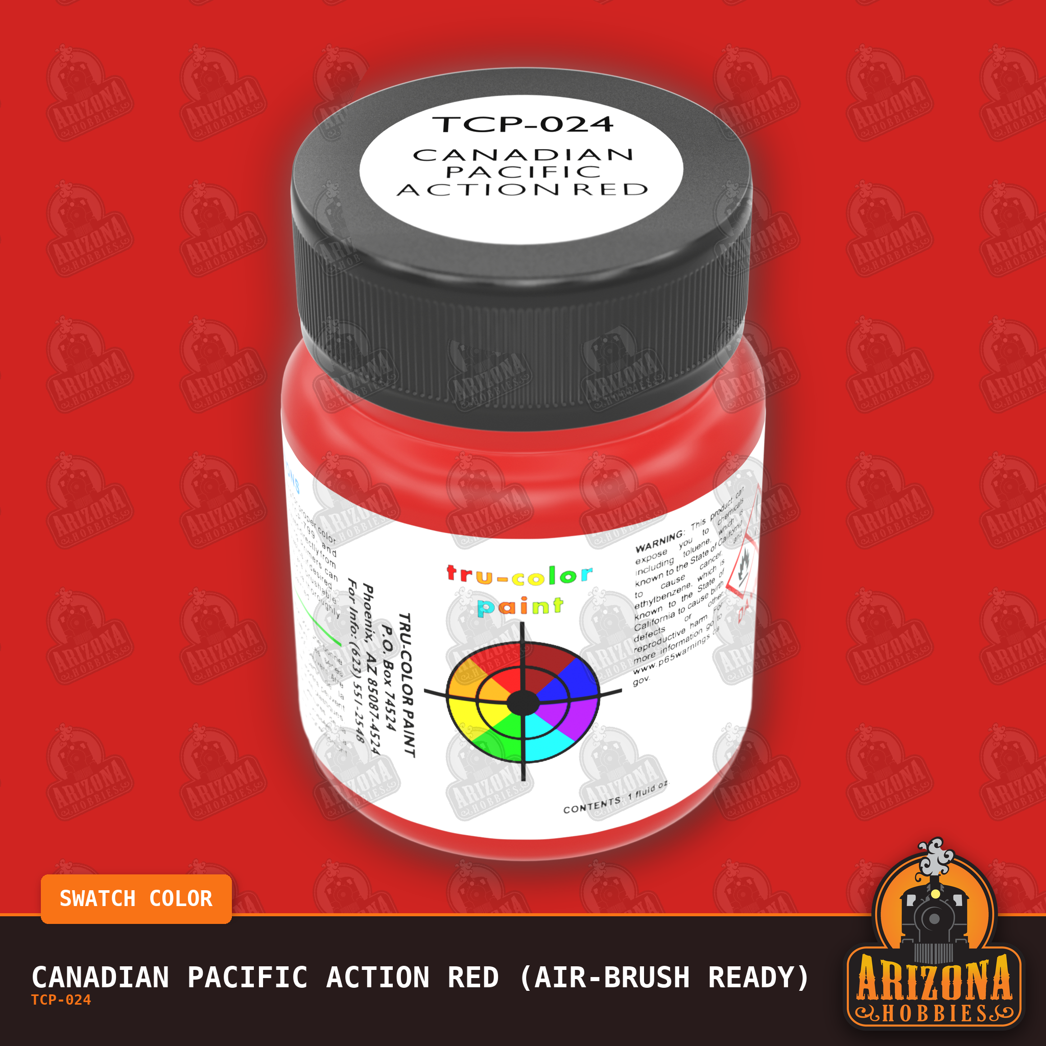 Canadian Pacific ACTION RED 1-oz bottle (Air-brush) Tru-Color Paint