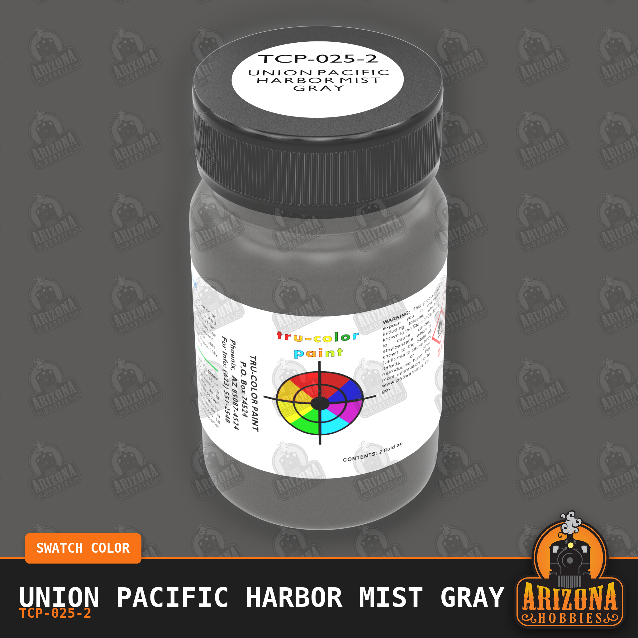 Union Pacific HARBOR MIST GRAY 2-oz bottle (Air-brush) Tru-Color Paint SPECIAL ORDER ONLY