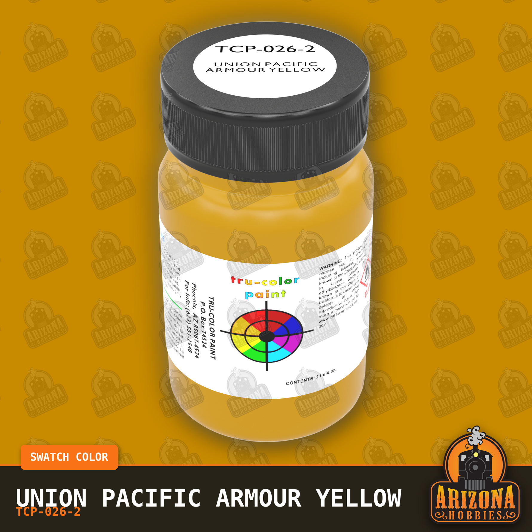 Union Pacific ARMOUR YELLOW 2-oz bottle (Air-brush) Tru-Color Paint SPECIAL ORDER ONLY