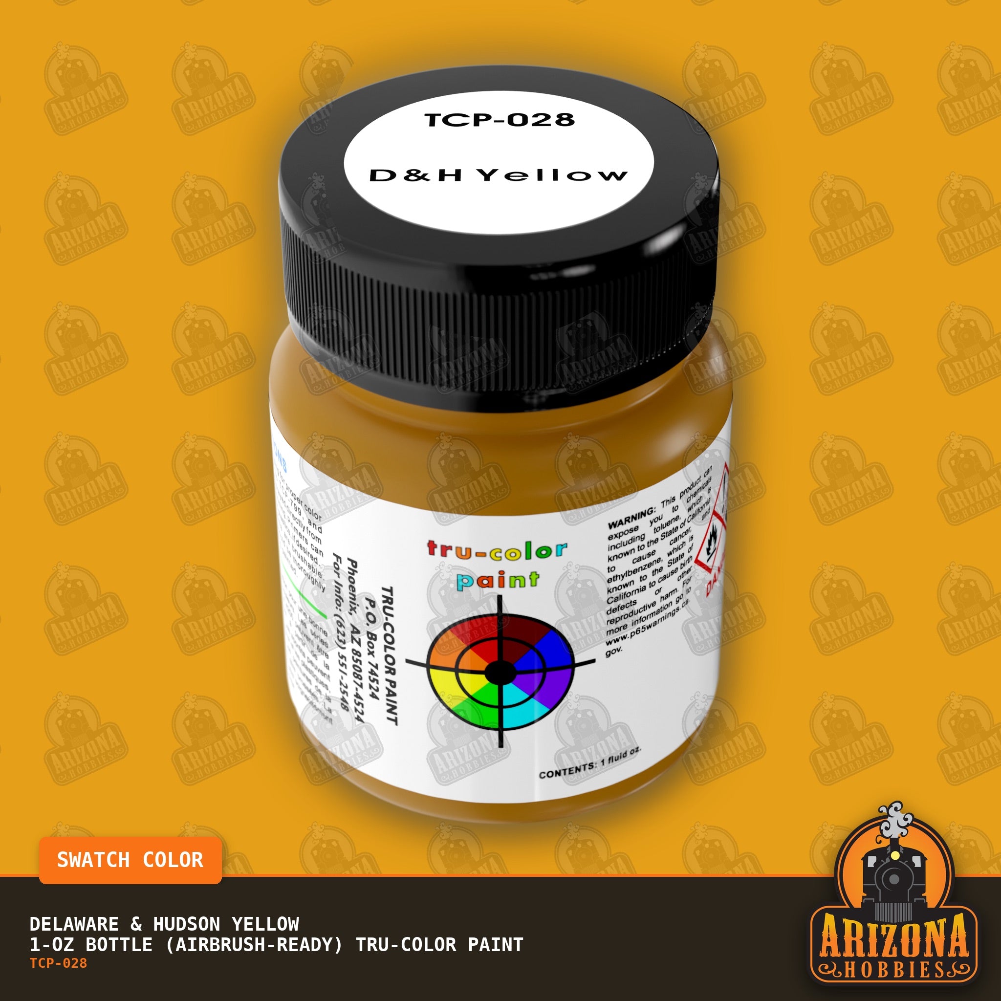 Delaware & Hudson YELLOW 1-oz bottle (Airbrush-ready) Tru-Color Paint