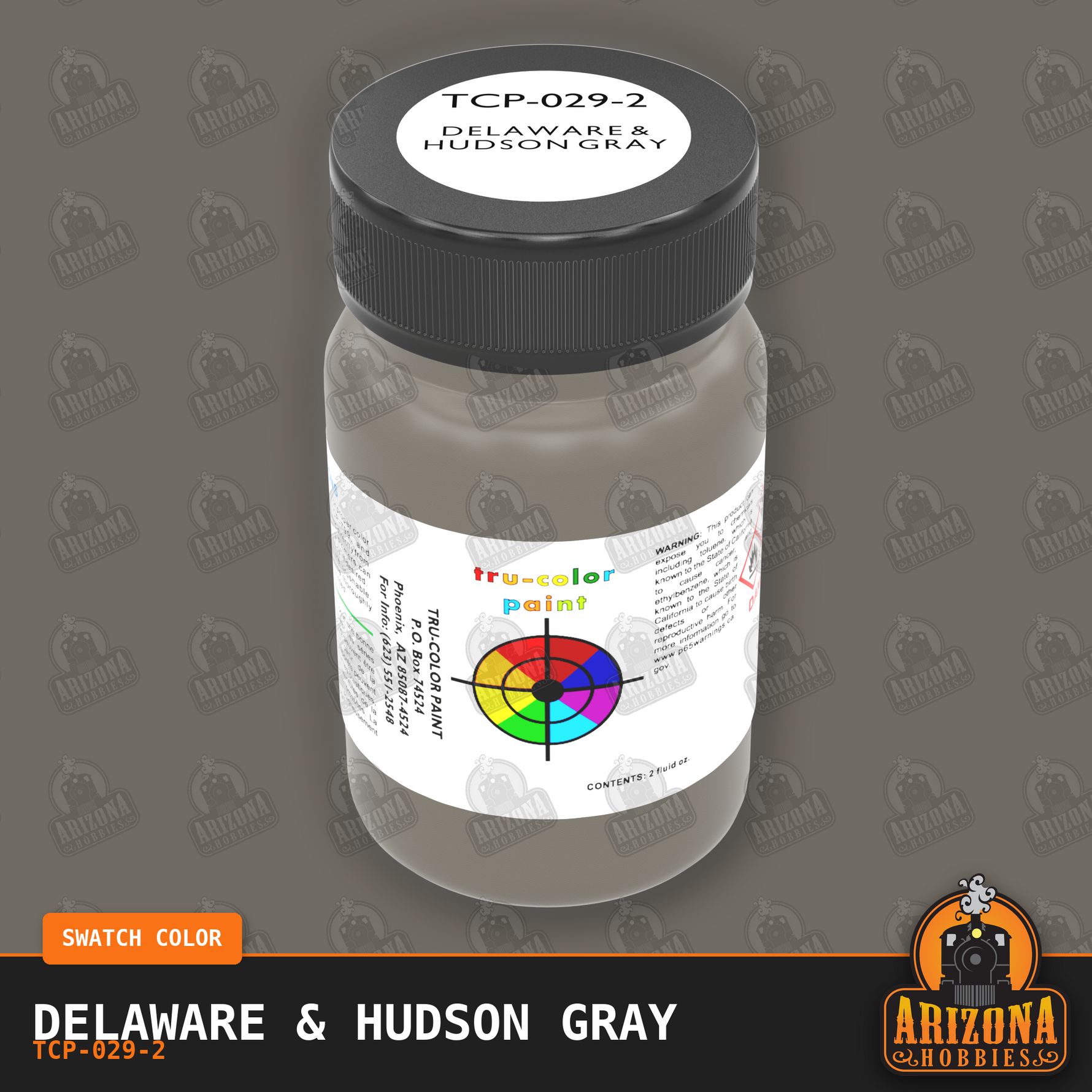 Delaware & Hudson GRAY 2-oz bottle (Air-brush) Tru-Color Paint SPECIAL ORDER ONLY