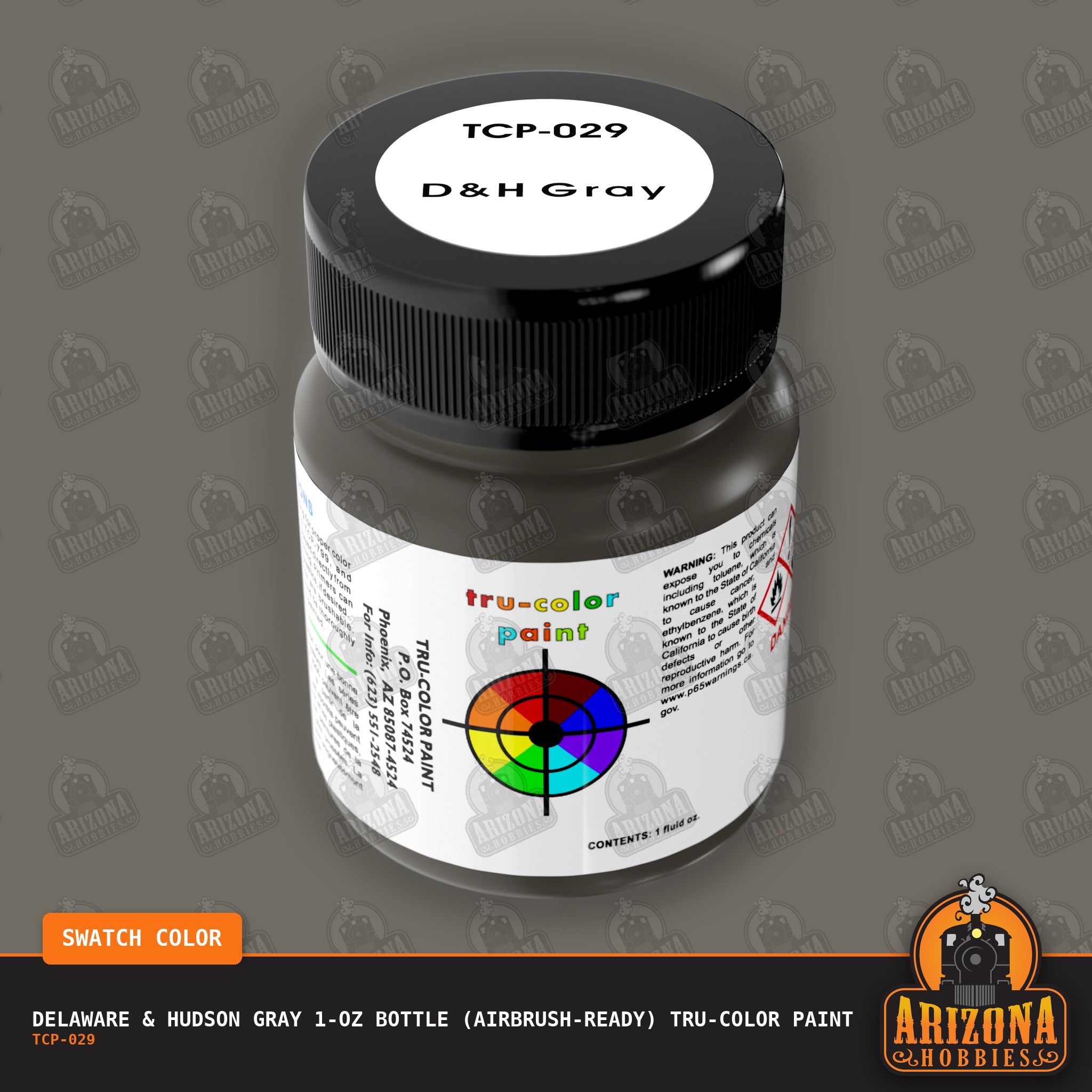 Delaware & Hudson GRAY 1-oz bottle (Airbrush-ready) Tru-Color Paint