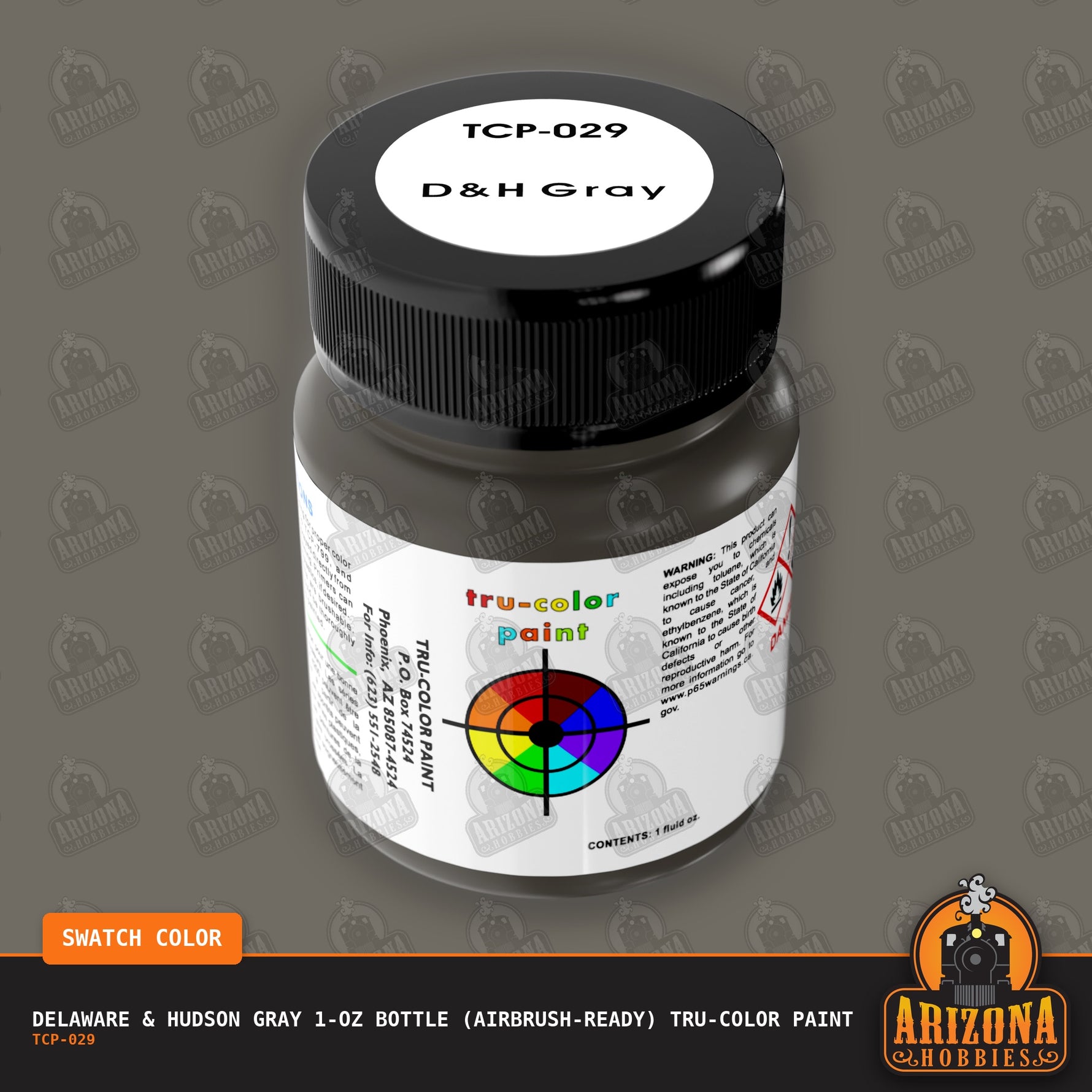 Delaware & Hudson GRAY 1-oz bottle (Airbrush-ready) Tru-Color Paint