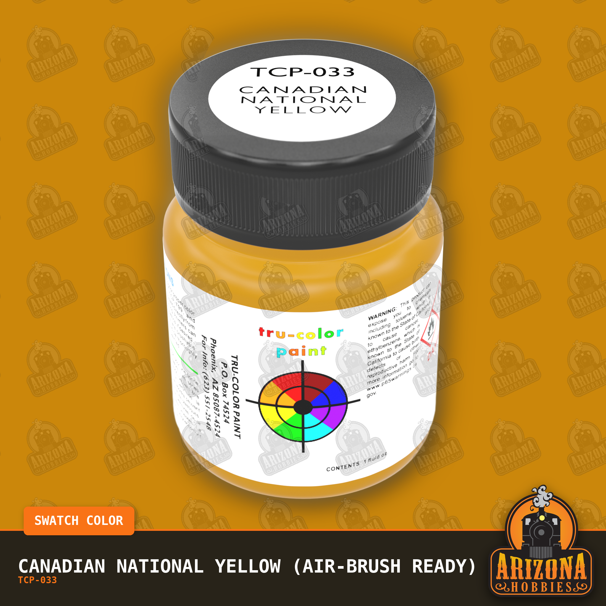 Canadian National YELLOW 1-oz bottle (Air-brush) Tru-Color Paint