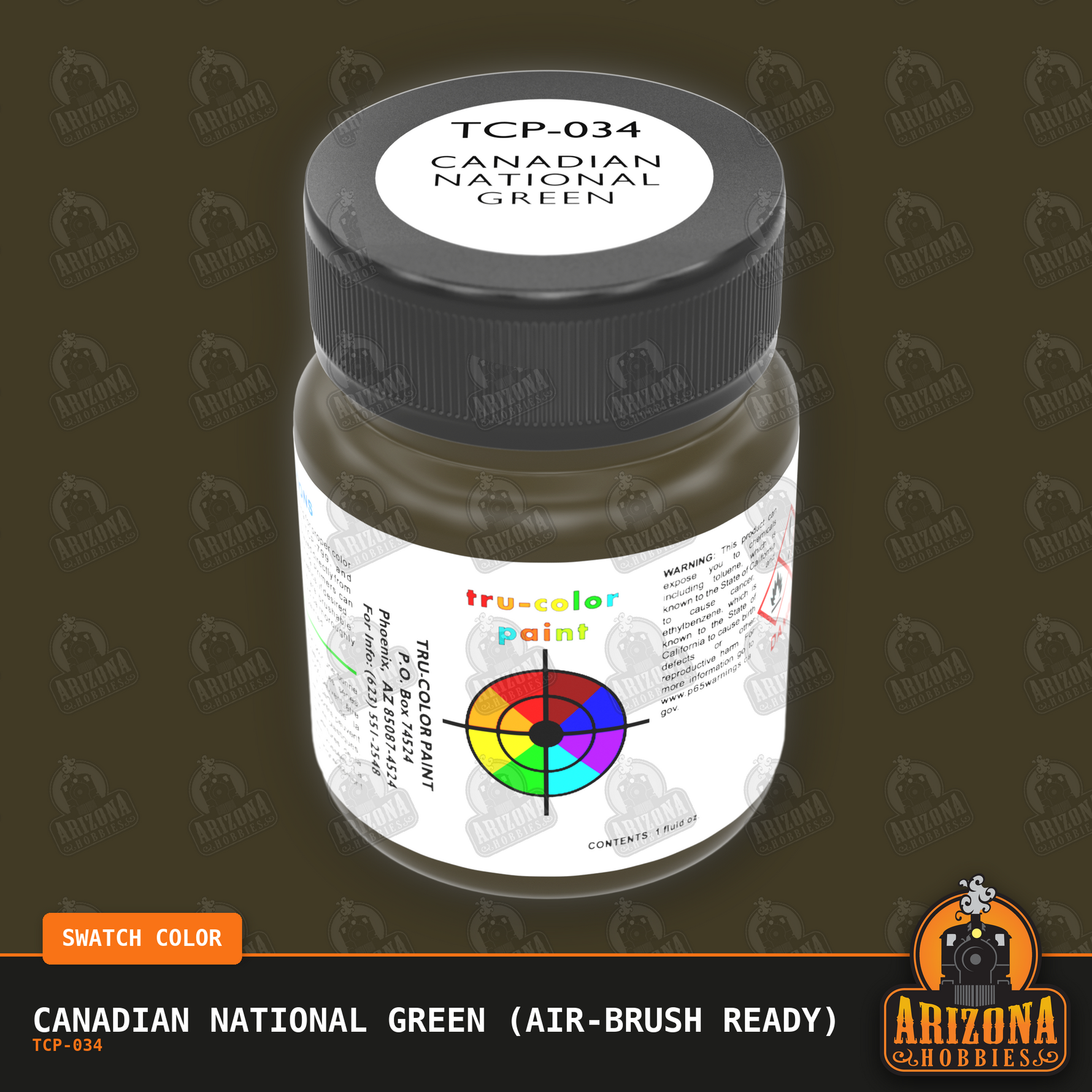 Canadian National GREEN 1-oz bottle (Air-brush) Tru-Color Paint