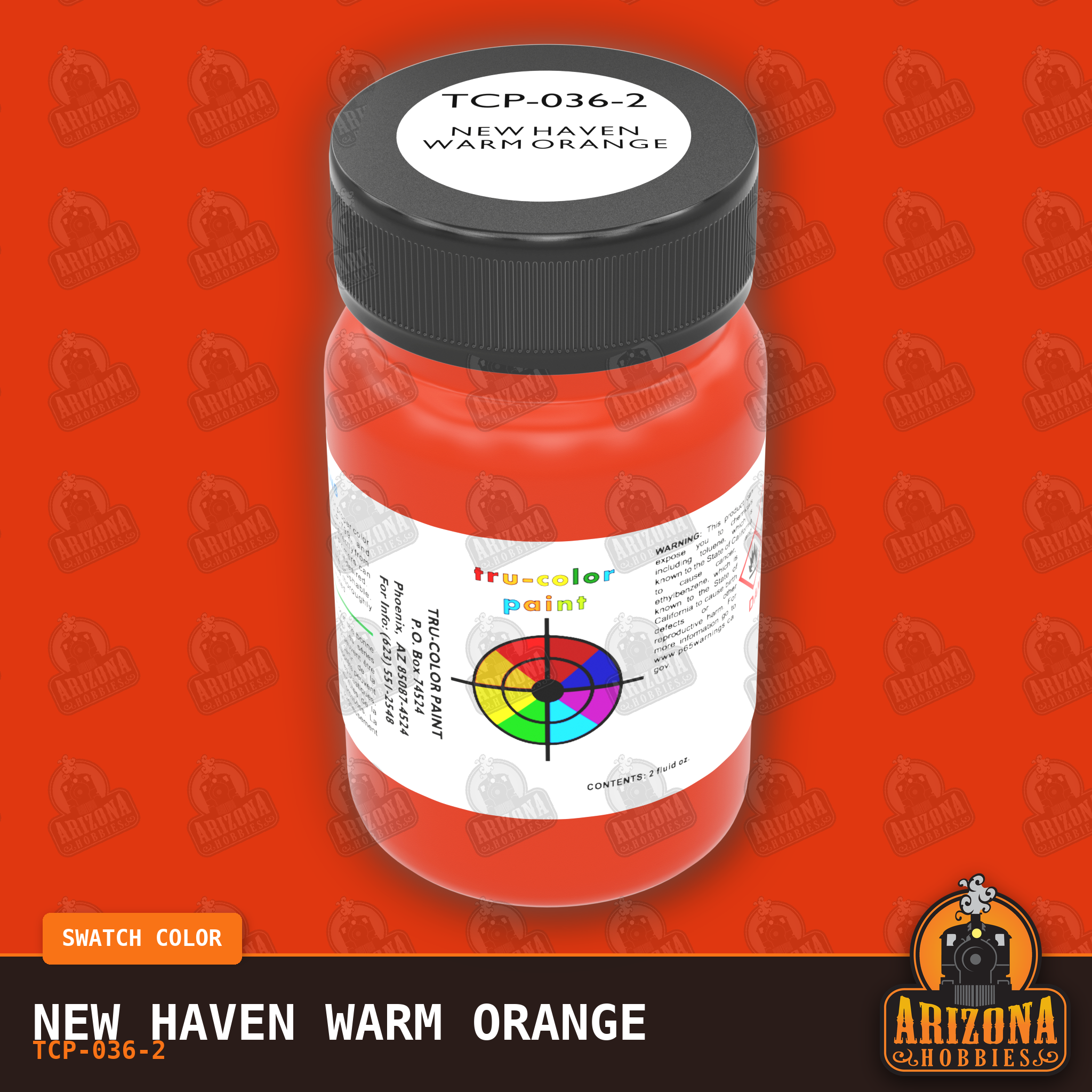 New Haven WARM ORANGE 2-oz bottle (Air-brush) Tru-Color Paint SPECIAL ORDER ONLY