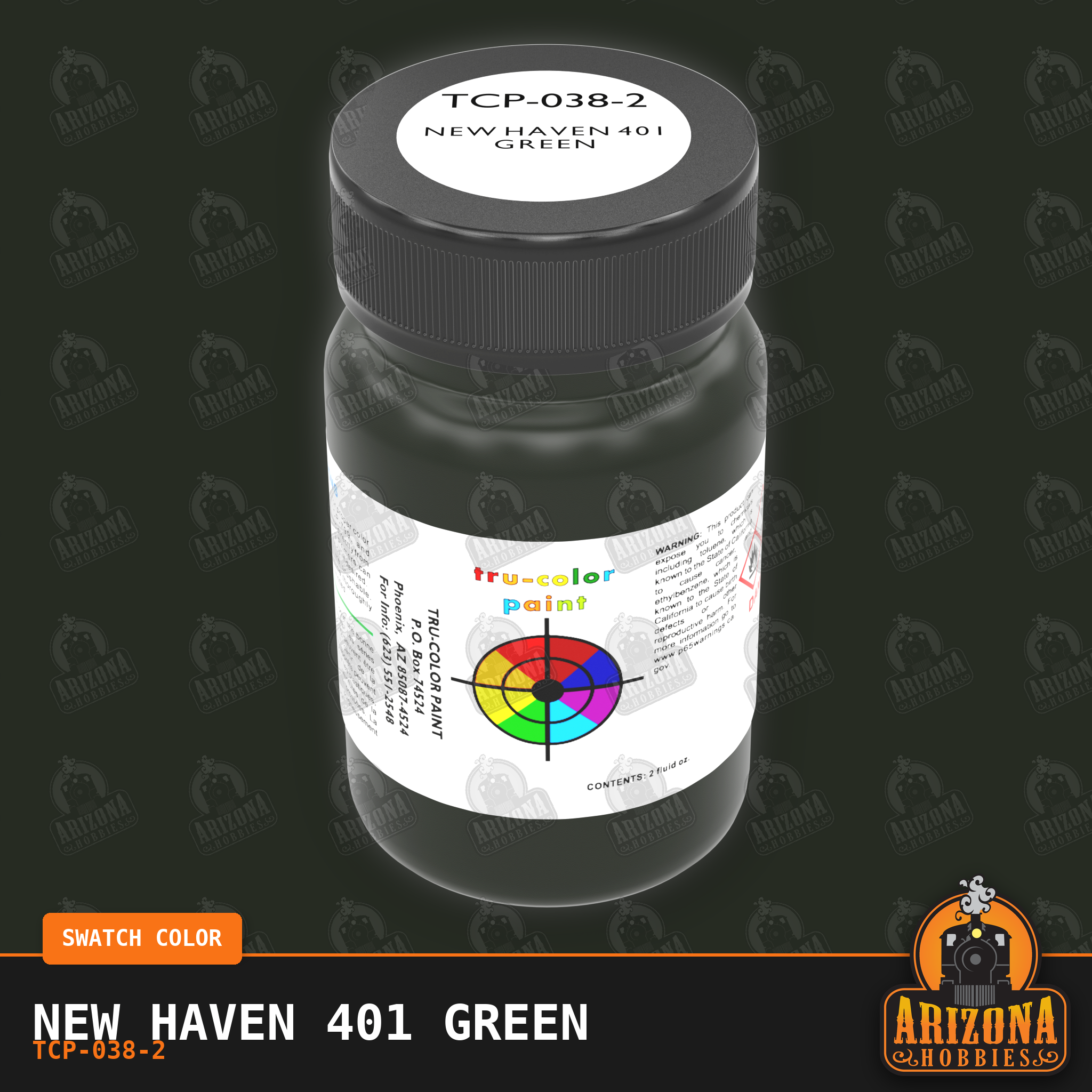 New Haven 401 GREEN 2-oz bottle (Air-brush) Tru-Color Paint SPECIAL ORDER ONLY