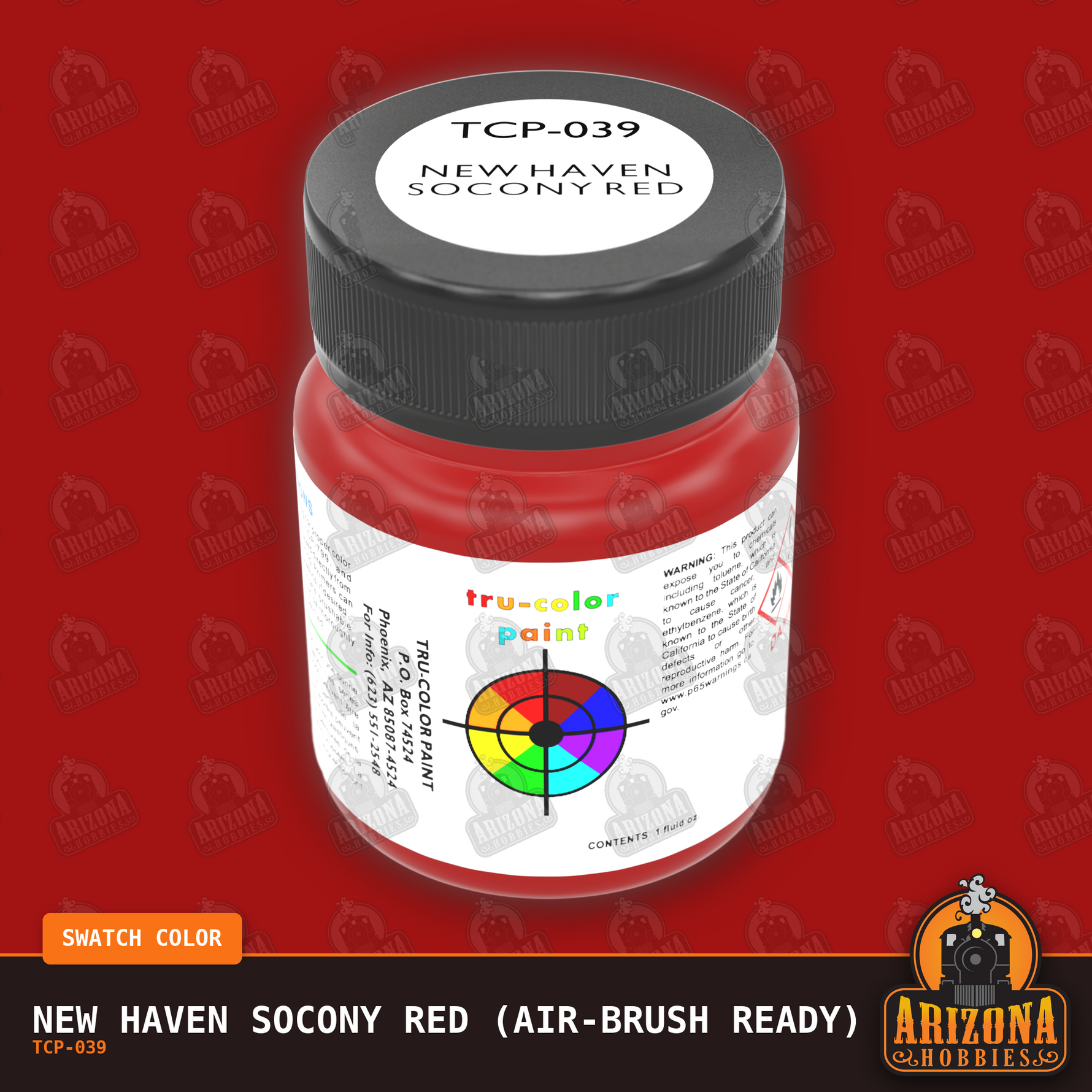 New Haven SOCONY RED 1-oz bottle (Air-brush) Tru-Color Paint