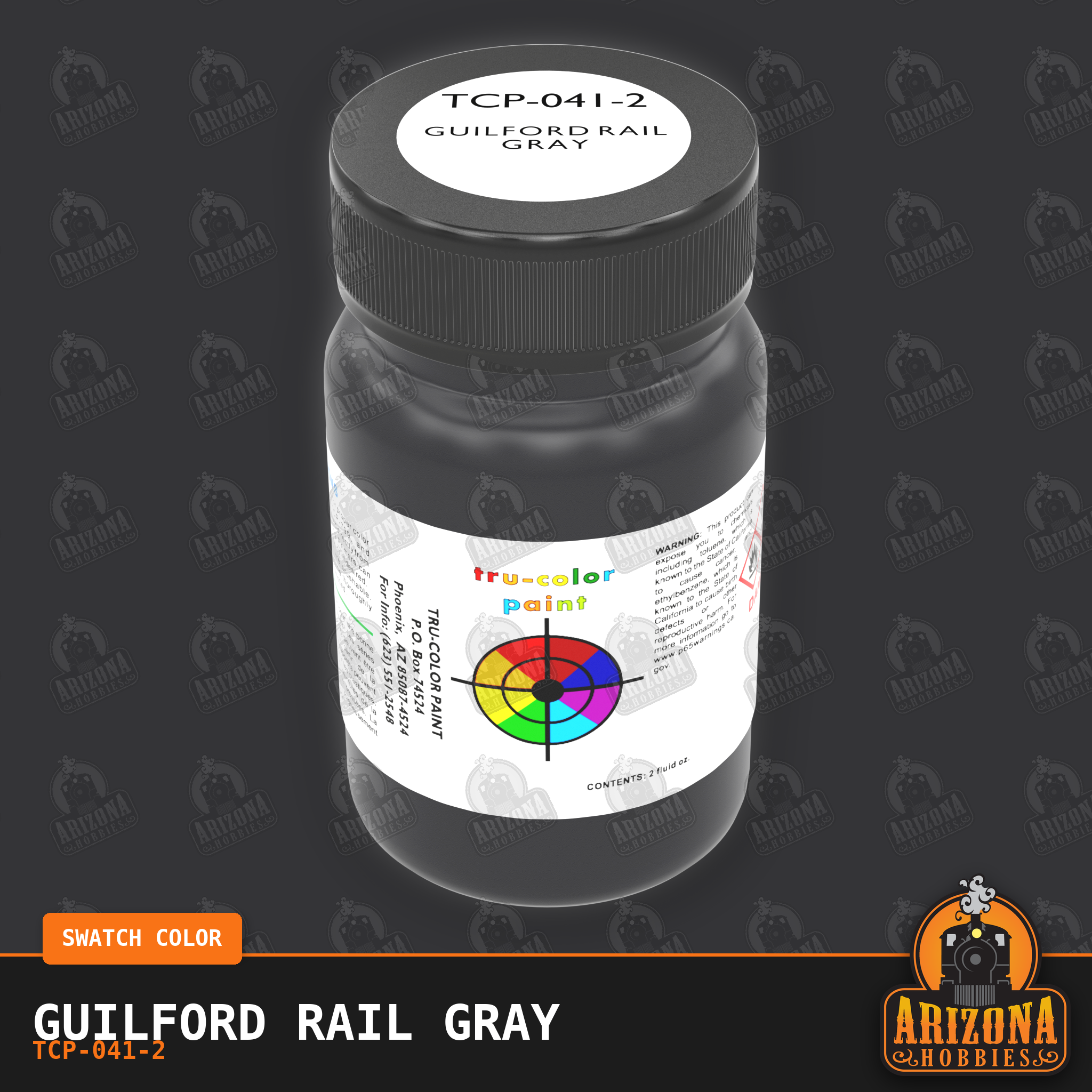 Guilford Rail GRAY 2-oz bottle (Air-brush) Tru-Color Paint SPECIAL ORDER ONLY