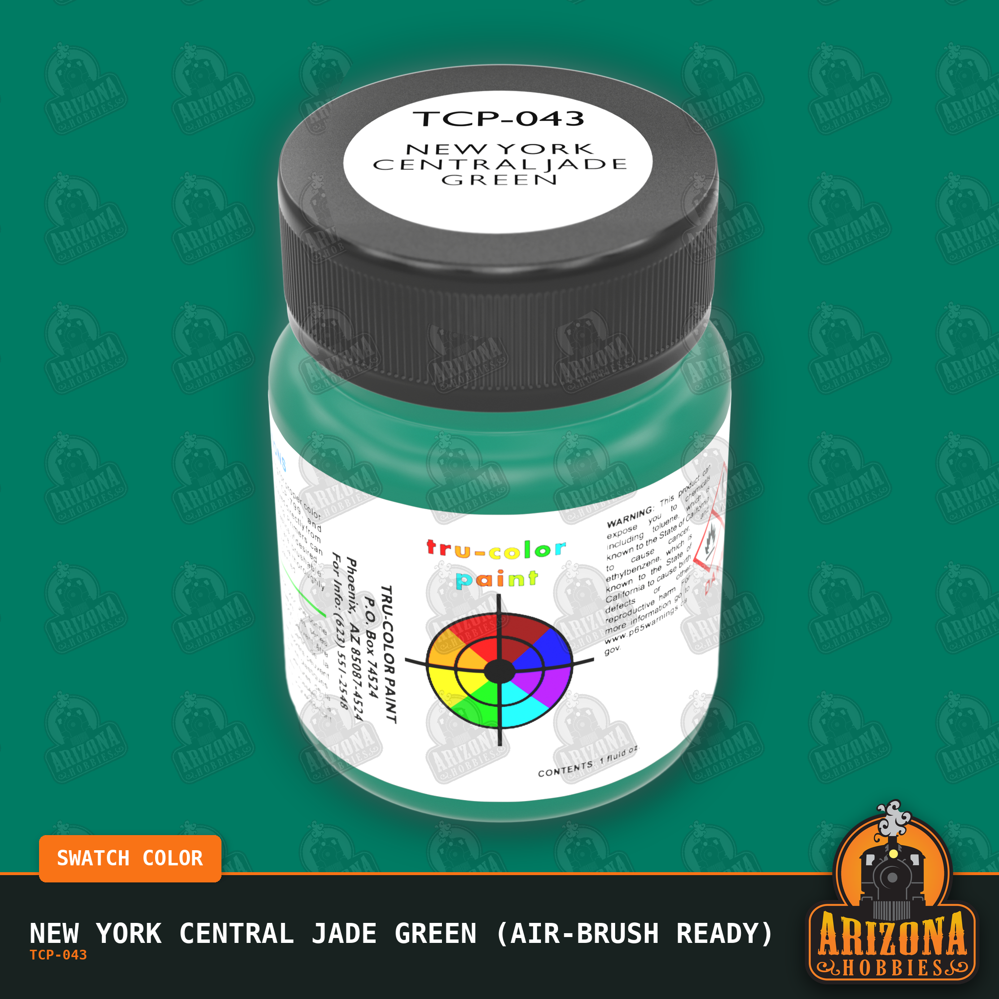 New York Central JADE GREEN 1-oz bottle (Air-brush) Tru-Color Paint