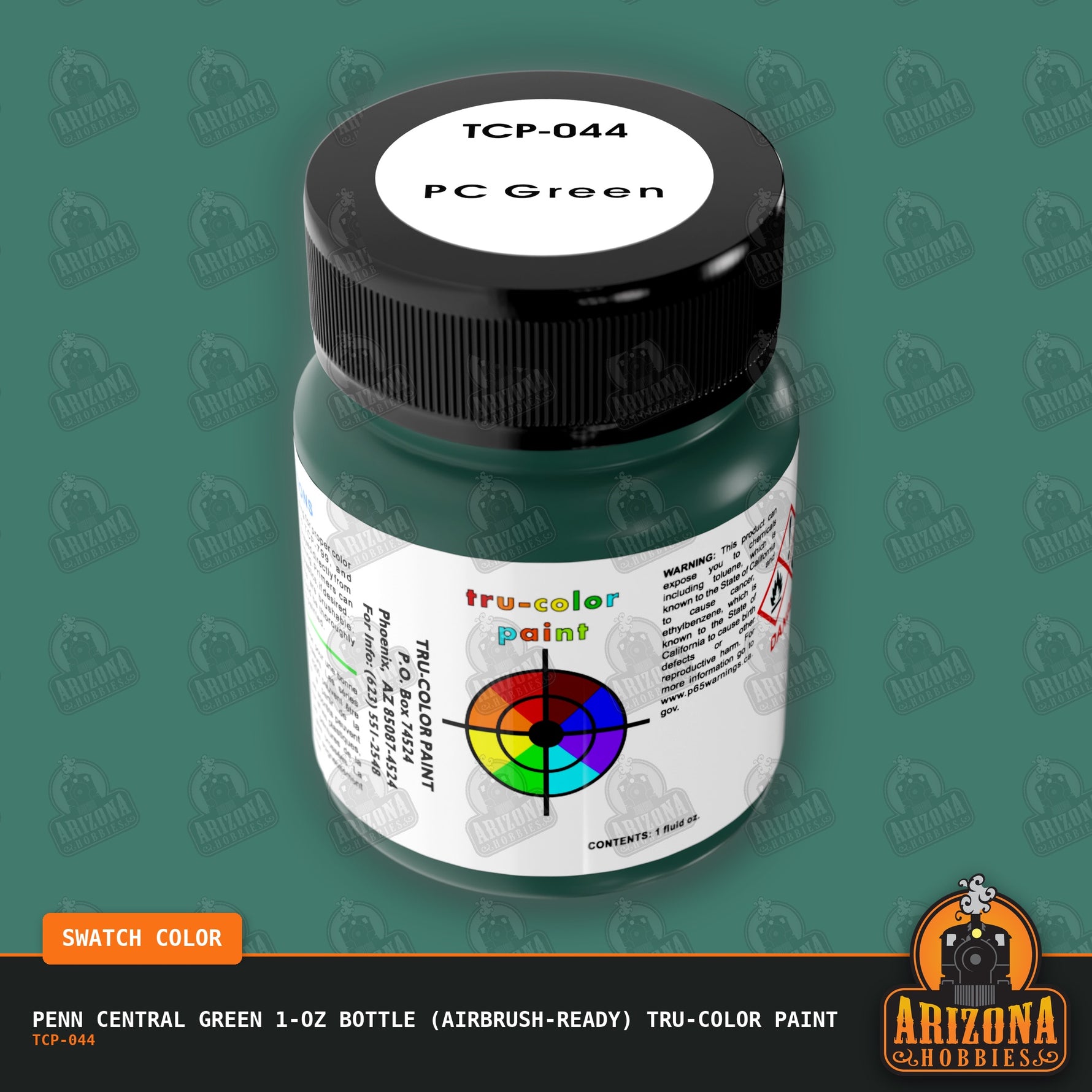 Penn Central GREEN 1-oz bottle (Airbrush-ready) Tru-Color Paint