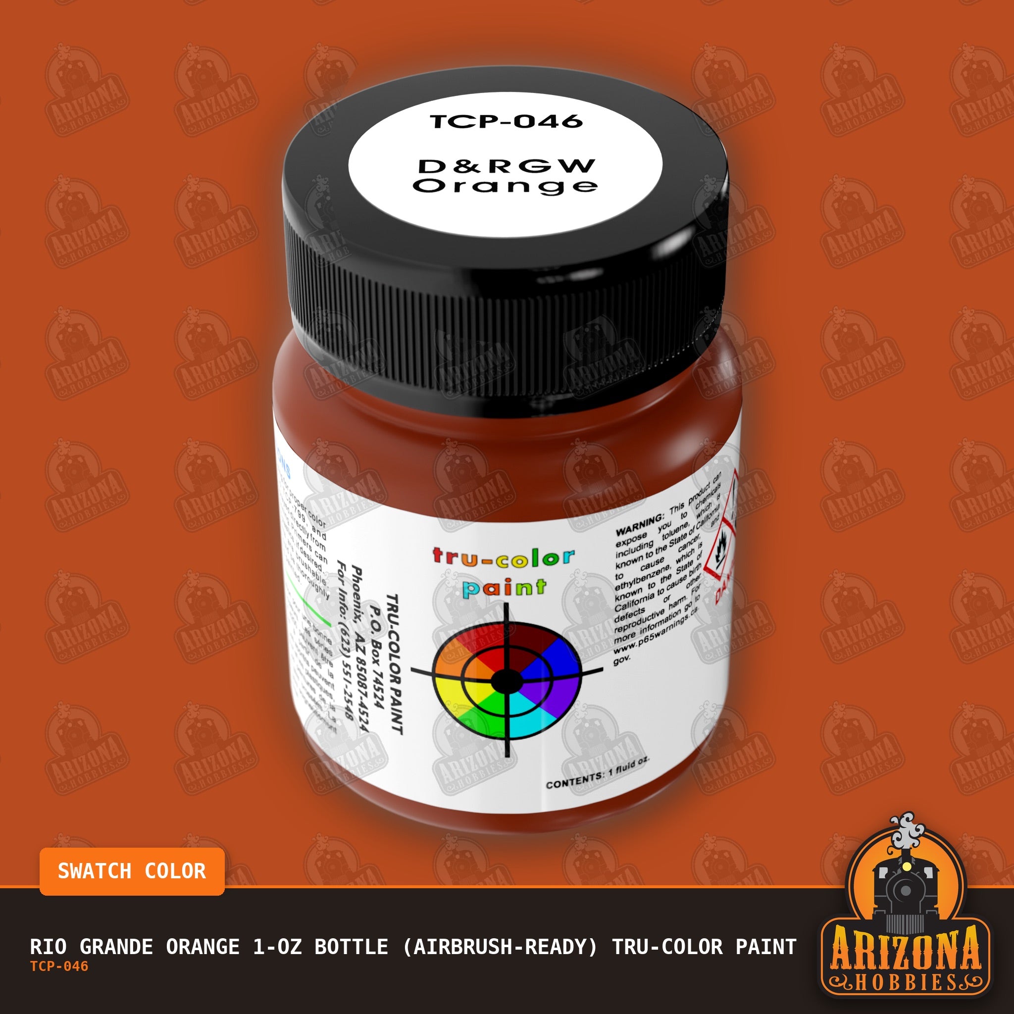 Rio Grande ORANGE 1-oz bottle (Airbrush-ready) Tru-Color Paint