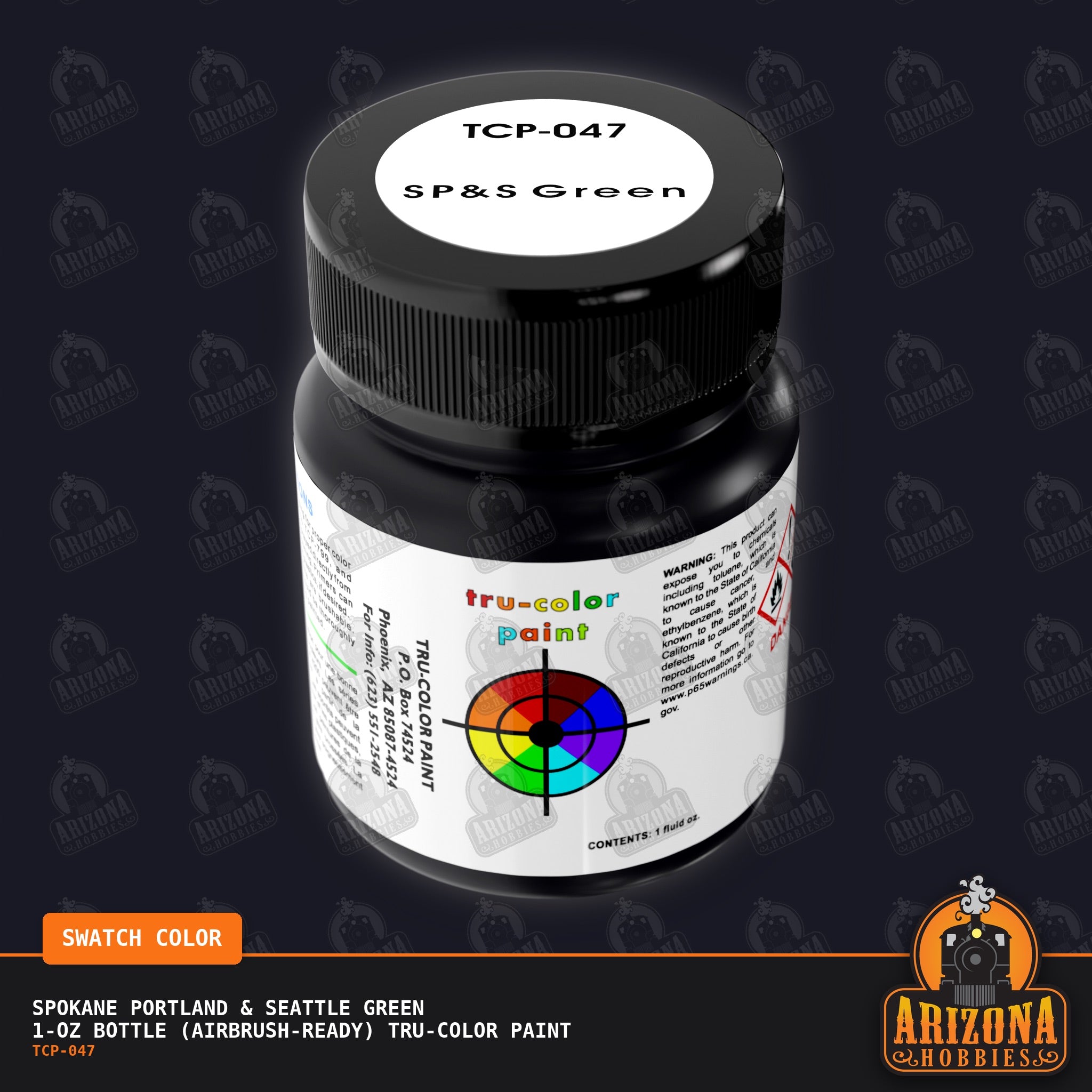 Spokane Portland & Seattle GREEN 1-oz bottle (Airbrush-ready) Tru-Color Paint